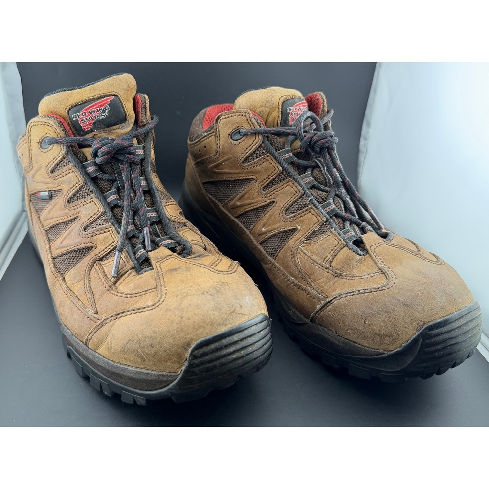 Red Wing Shoes-Waterproof EH Work Boots, Brown Leather, Vibram 6670, Mens 10 EE